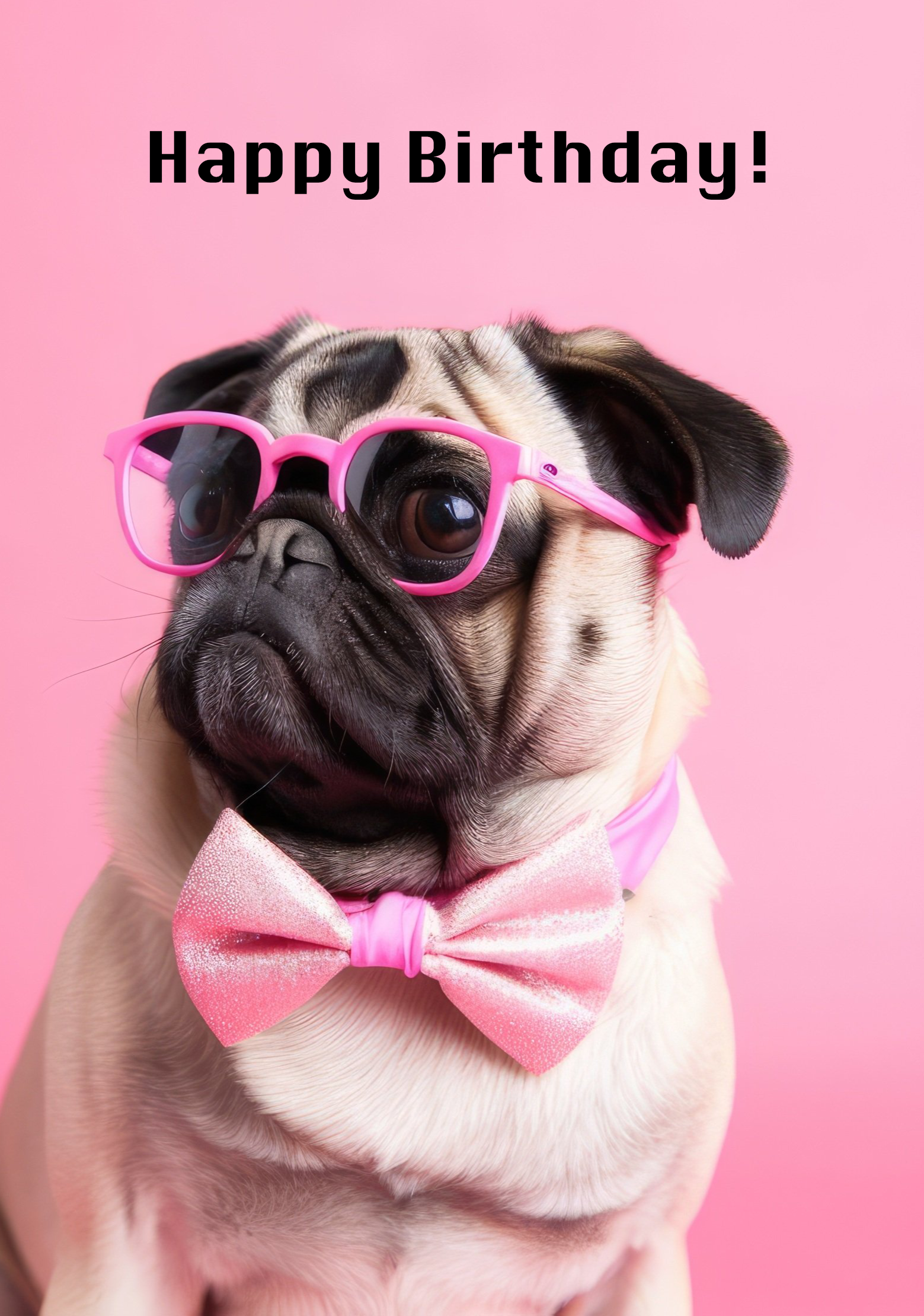 The card image for Pug Birthday
