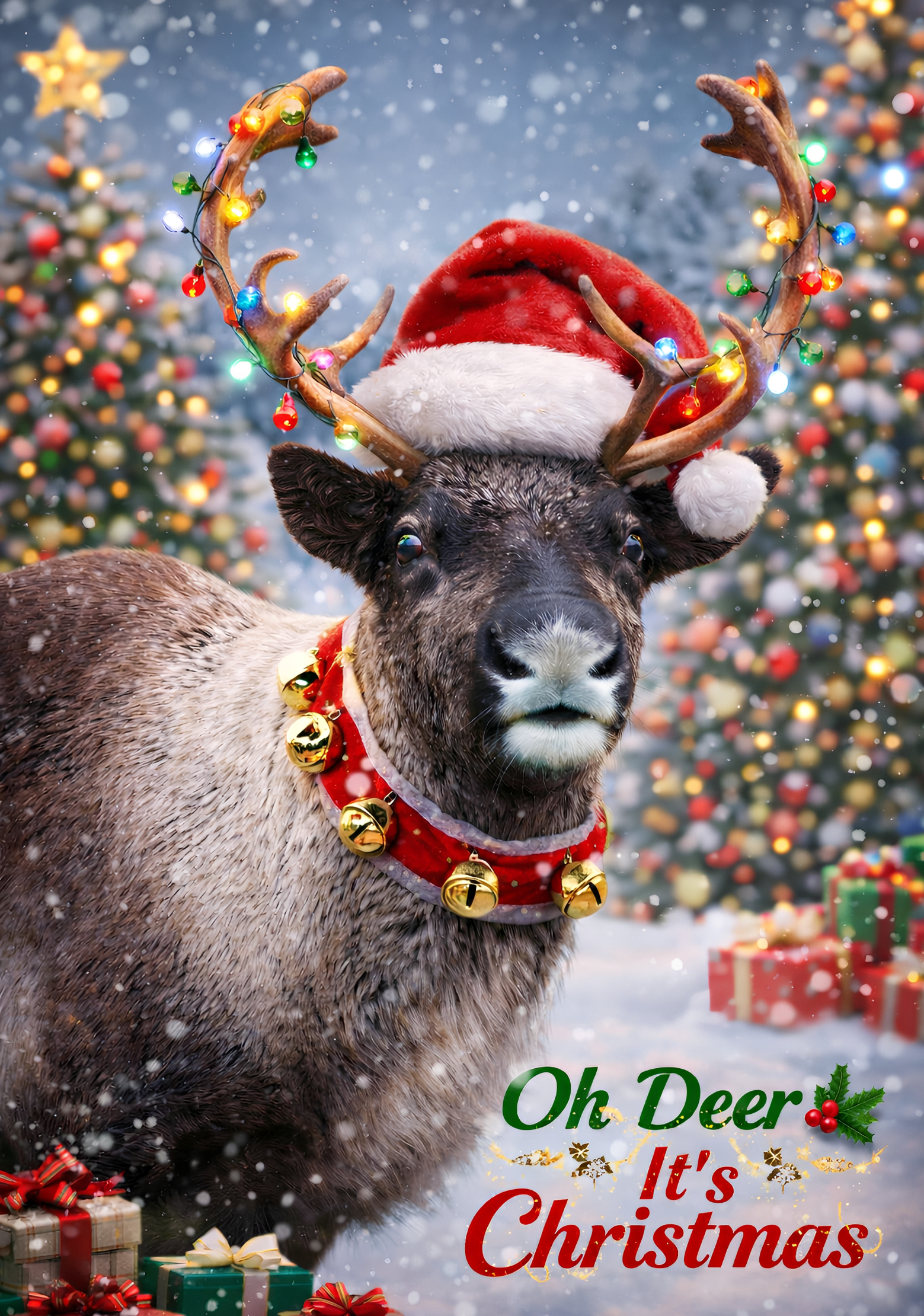 The card image for Oh Deer, it's Christmas!