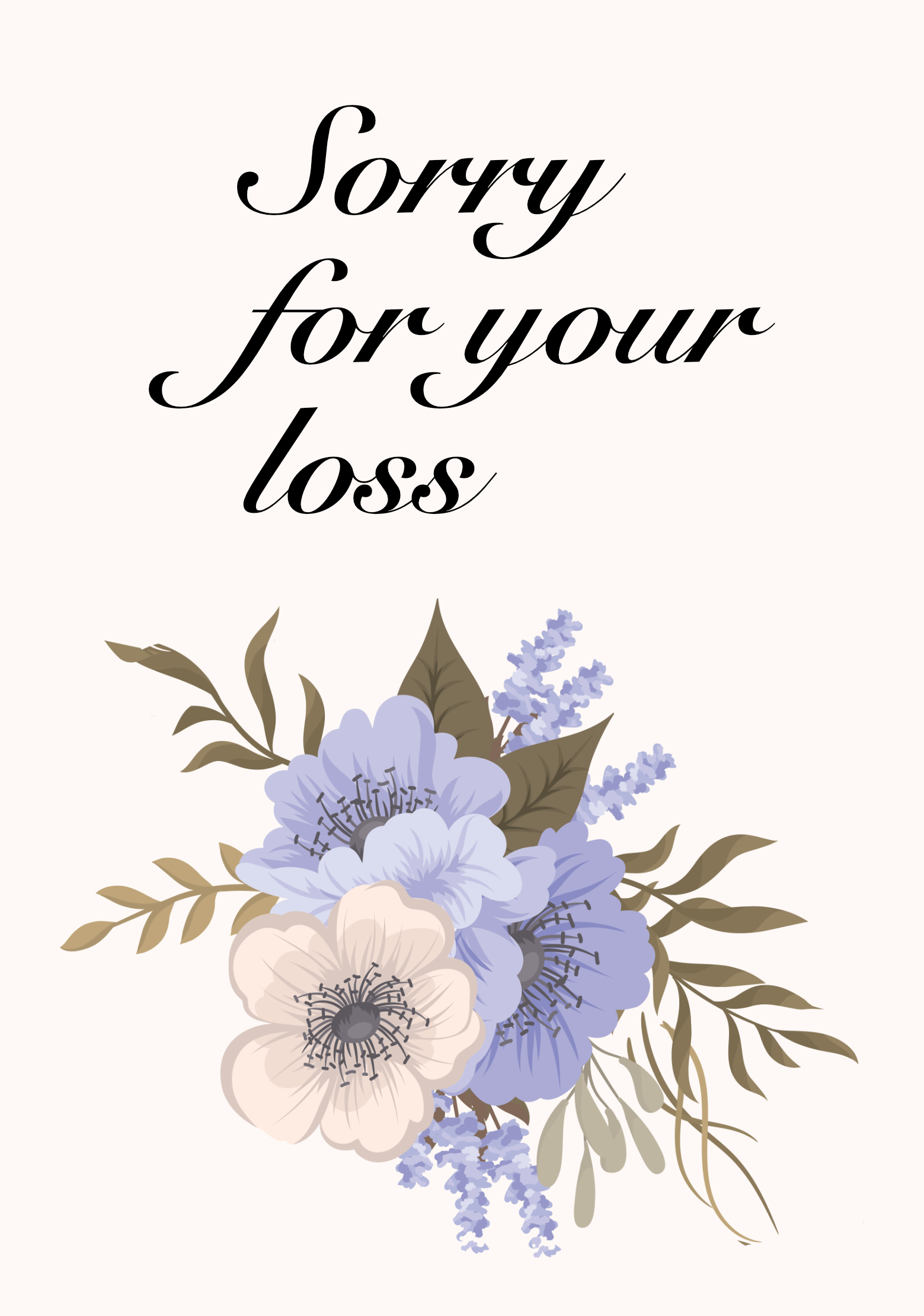 The card image for Sorry for your loss